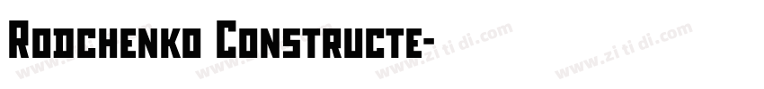 Rodchenko Constructe字体转换
